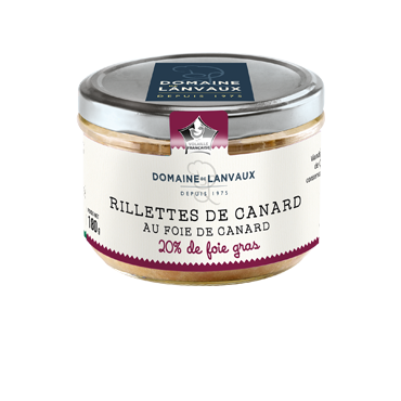 Rillettes pur canard au foie de canard (20% de foie gras) bocal