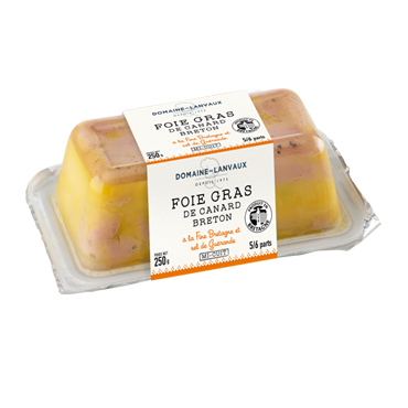 Foie gras de canard entier breton à la Fine Bretagne et sel de Guérande en barquette