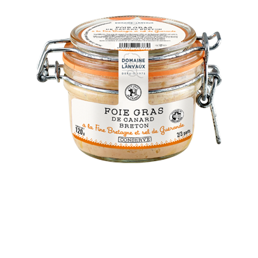Foie gras de Canard entier breton à la fine Bretagne et sel de Guérande bocal